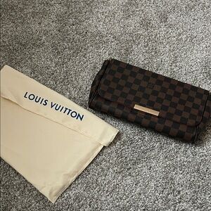 Brown and Tan Checkered purse